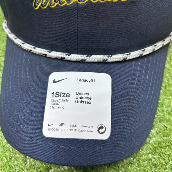 Nike Michigan Wolverines Blue Rope OSFA Hat NWT - Picture 2 of 5
